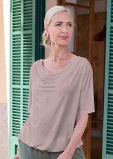 Shirt mit Wasserfallausschnitt thumbnail 7