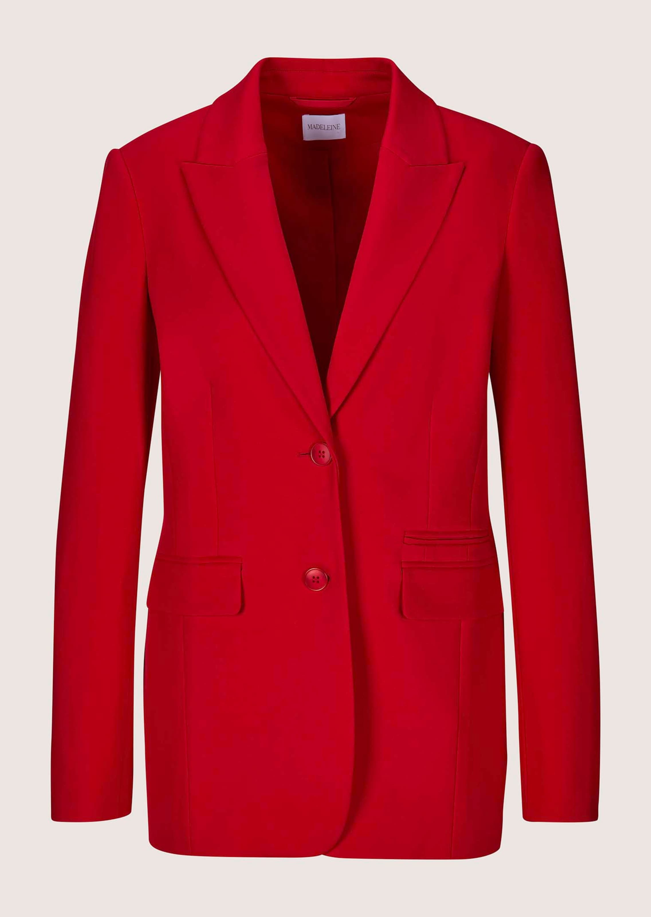 Blazer with lapel collar in a lightweight, elongated shape
