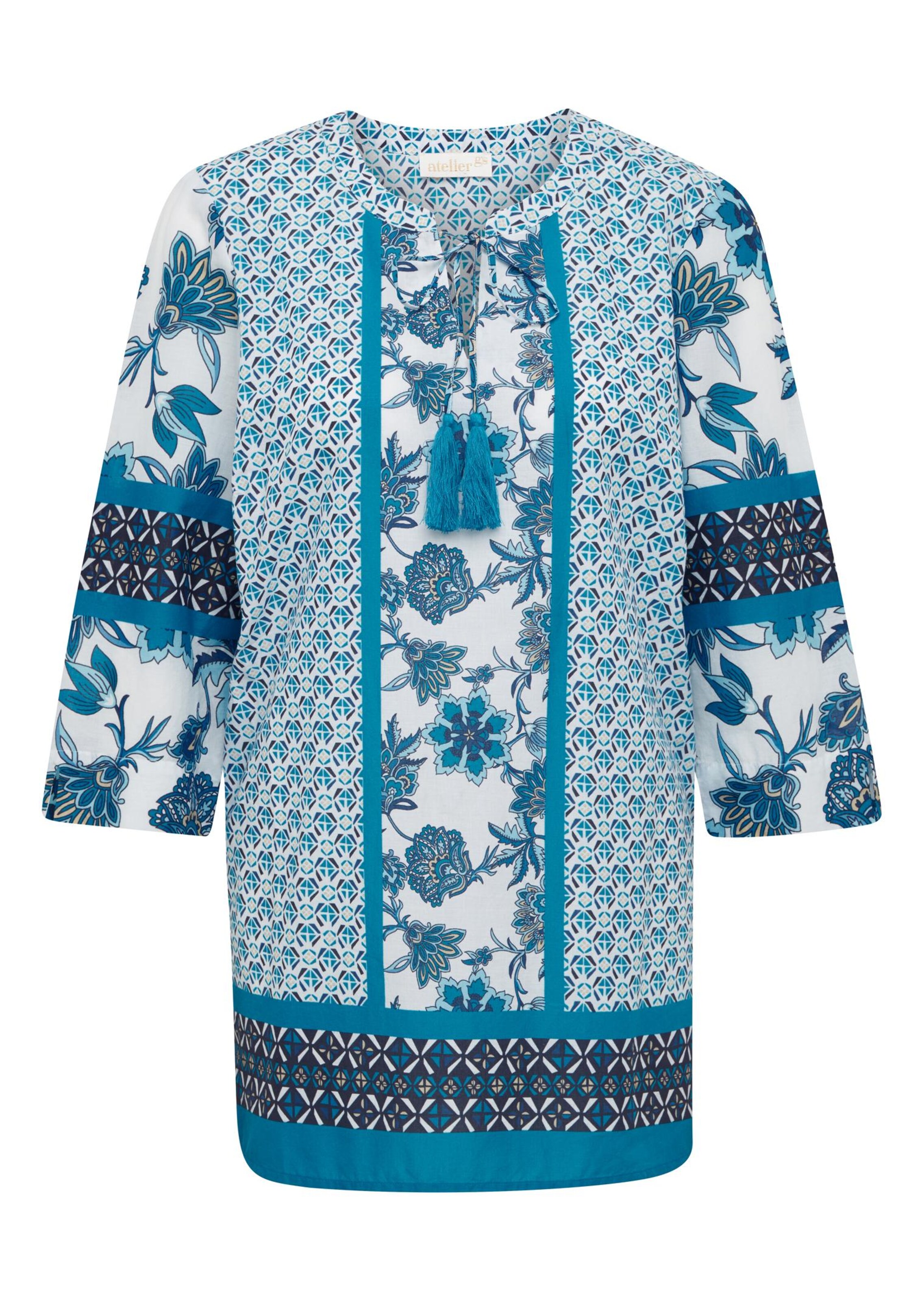 Chemisier - vert menthe / à motifs - Gr. 46 de Goldner Fashion