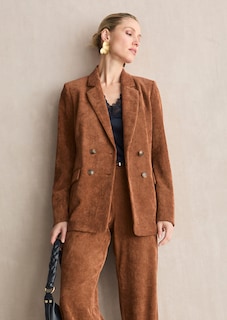 Zweireihiger Blazer in Cord-Optik thumbnail 1