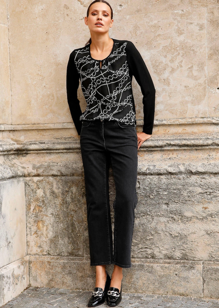 Blusenshirt mit Kettendruck