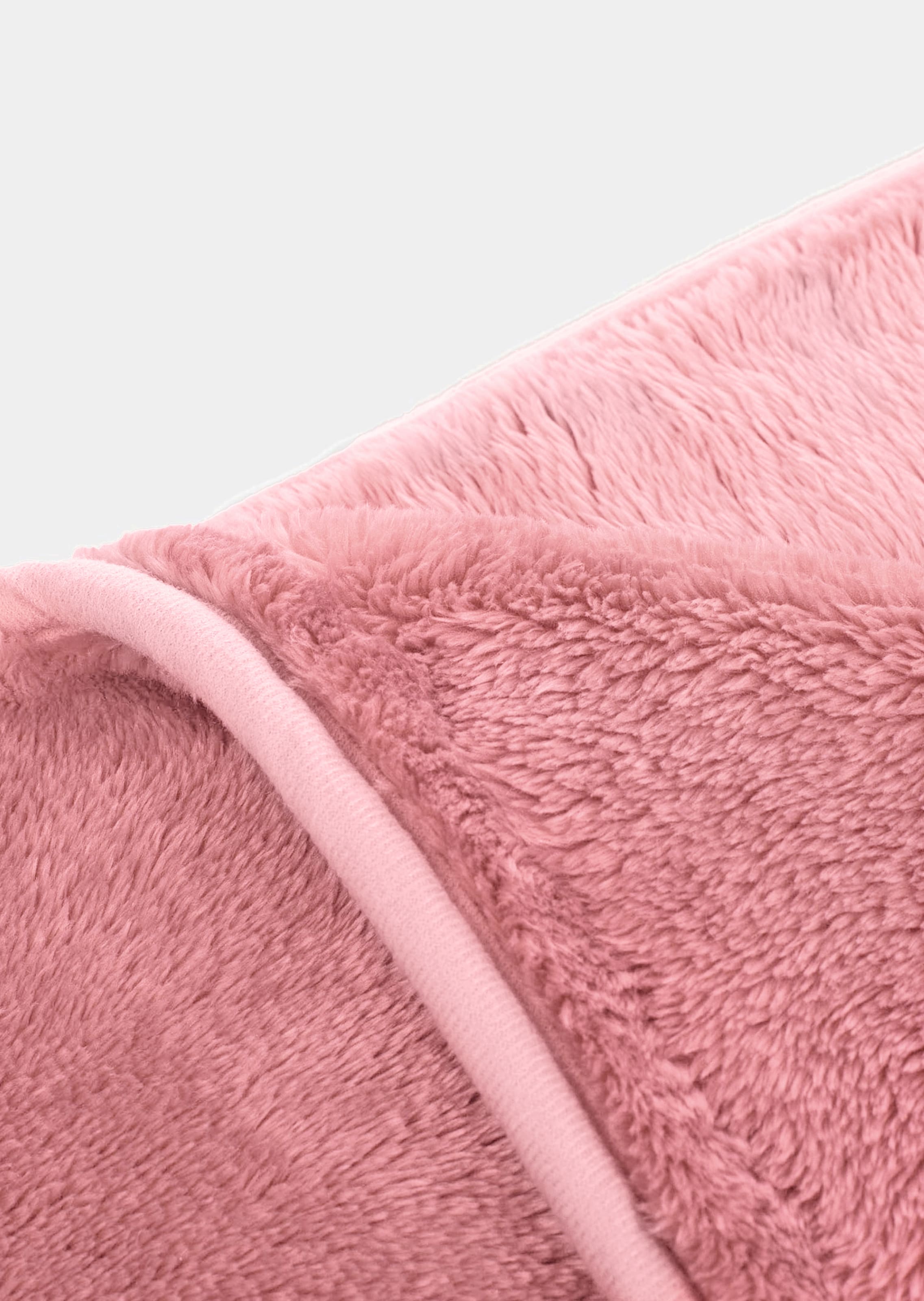 Couverture en microfibre, uni - vieux rosé - Gr. 130 x 170 cm de Goldner Fashion