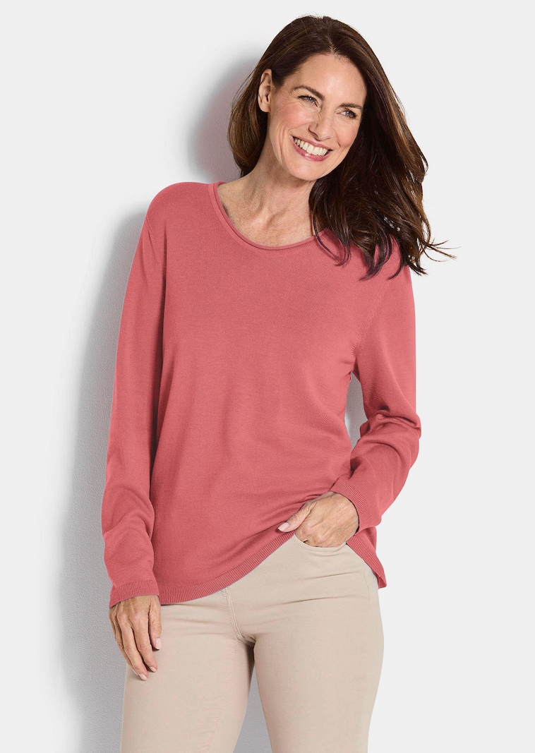 Strickpullover aus Baumwolle und Viskose