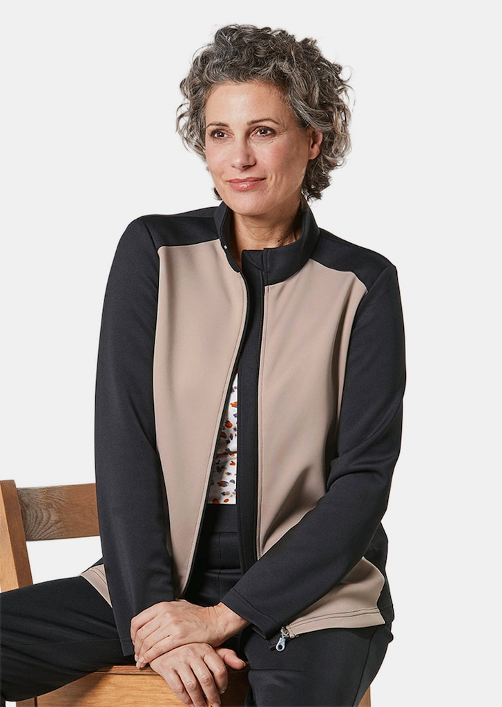 Leichte Freizeitjacke mit Stehkragen und Reißverschluss