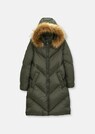 Lange Daunenjacke mit Webpelz thumbnail 6
