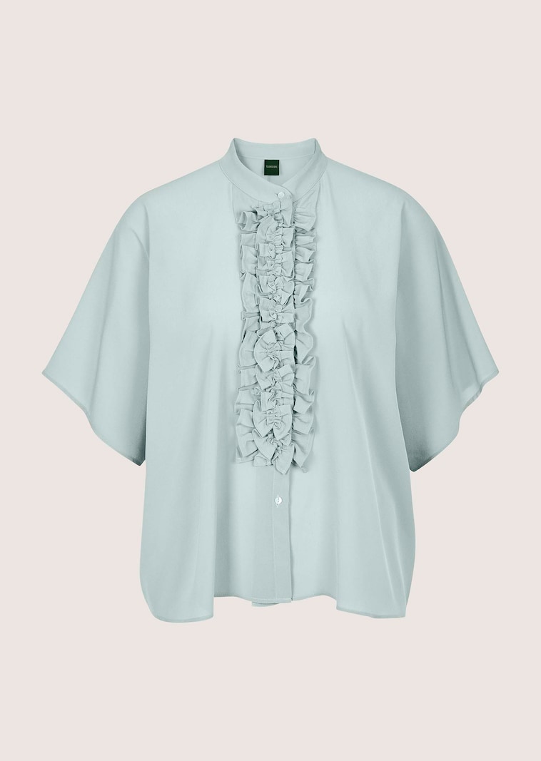 Rüschenbluse im Kimono-Style
