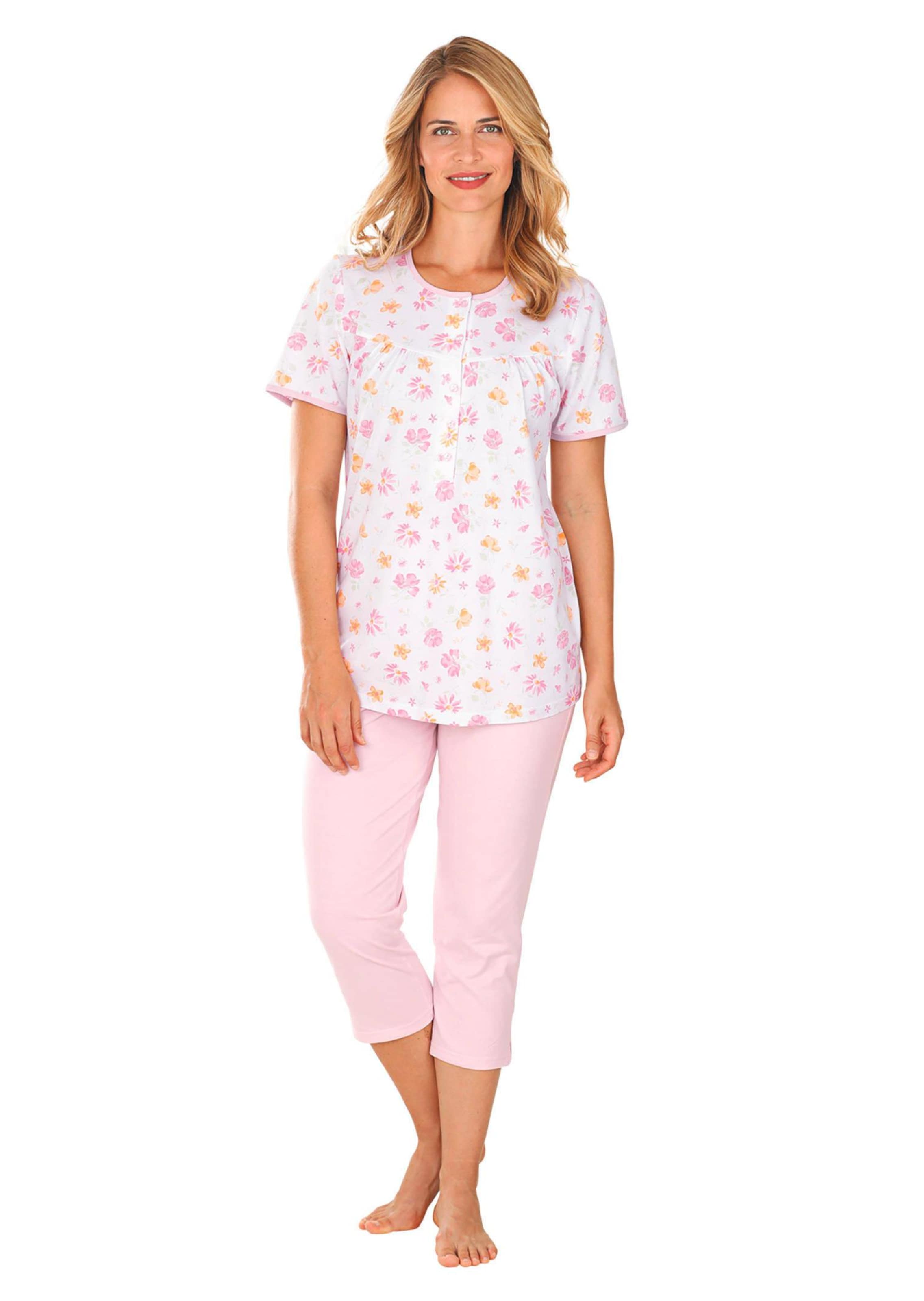 Halbarm-Pyjama mit Knopfleiste