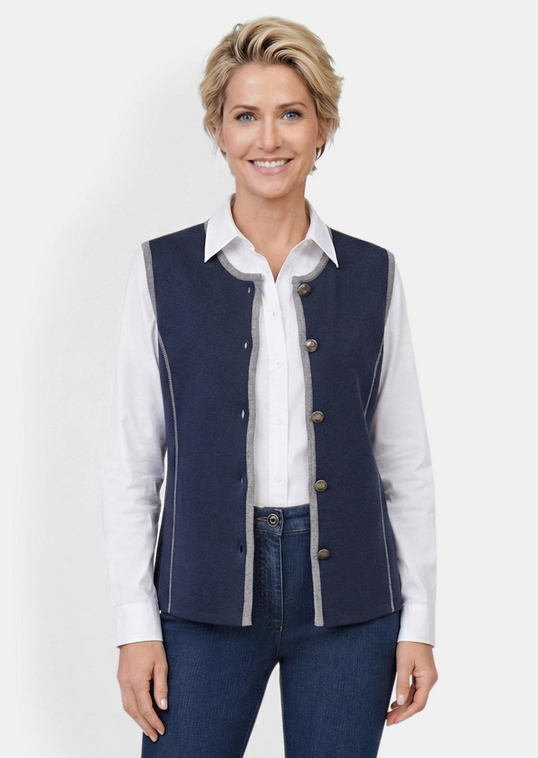 Tijdloos tricot vest met merinoscheerwol