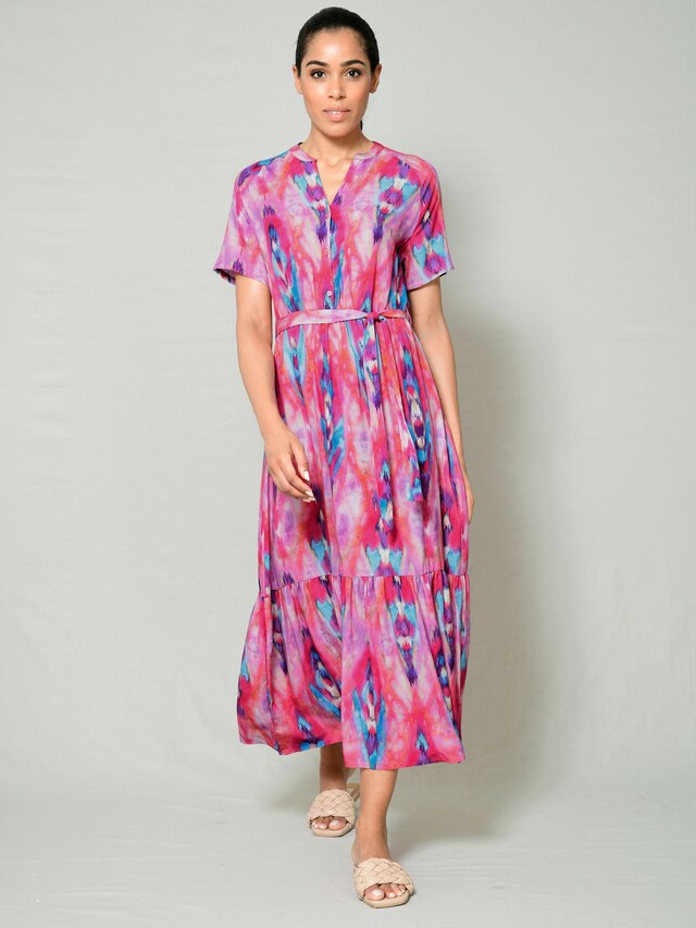 Strandkleid in buntem Druckdessin