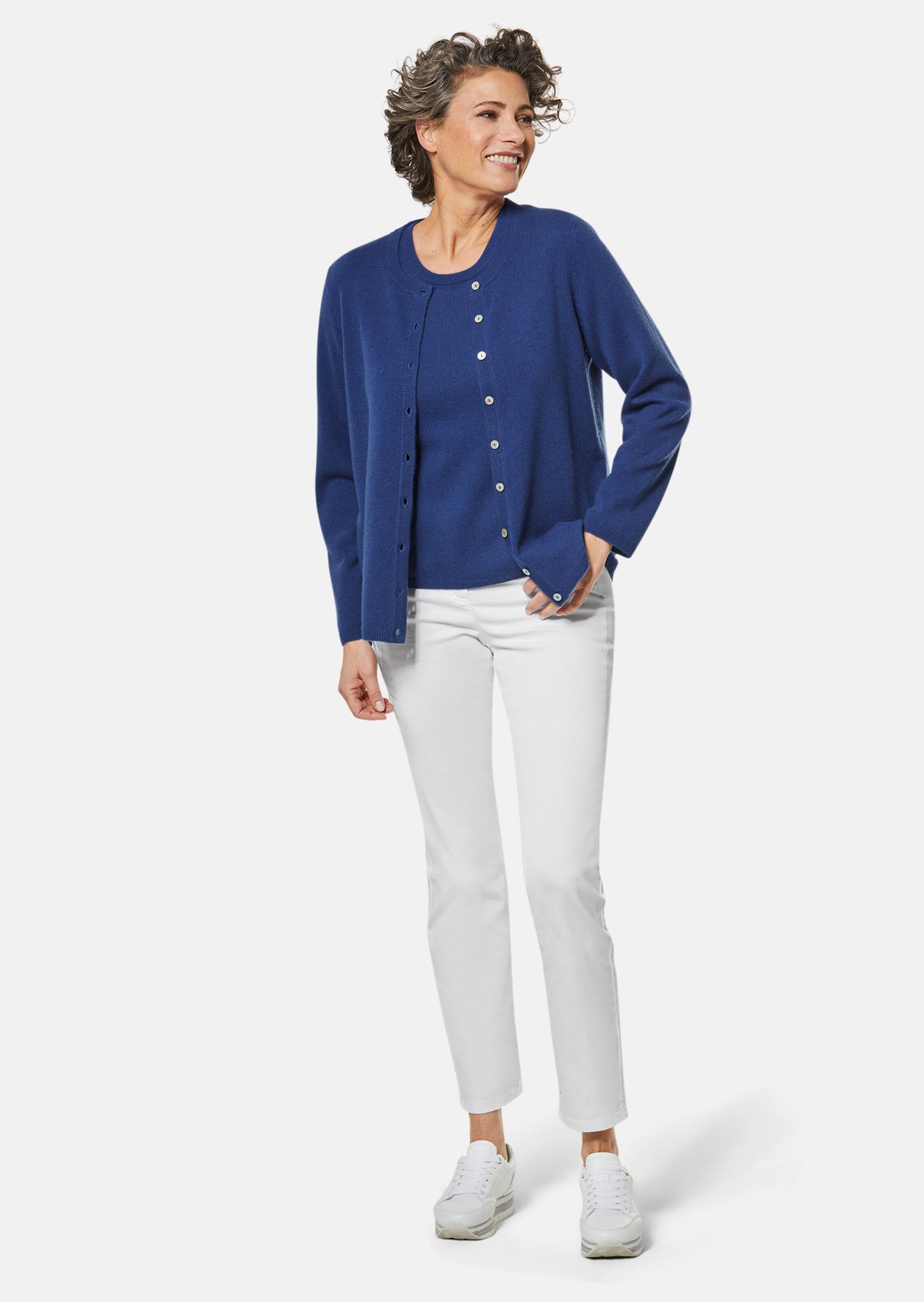 Cardigan en cachemire - marine - Gr. 22 de Goldner Fashion