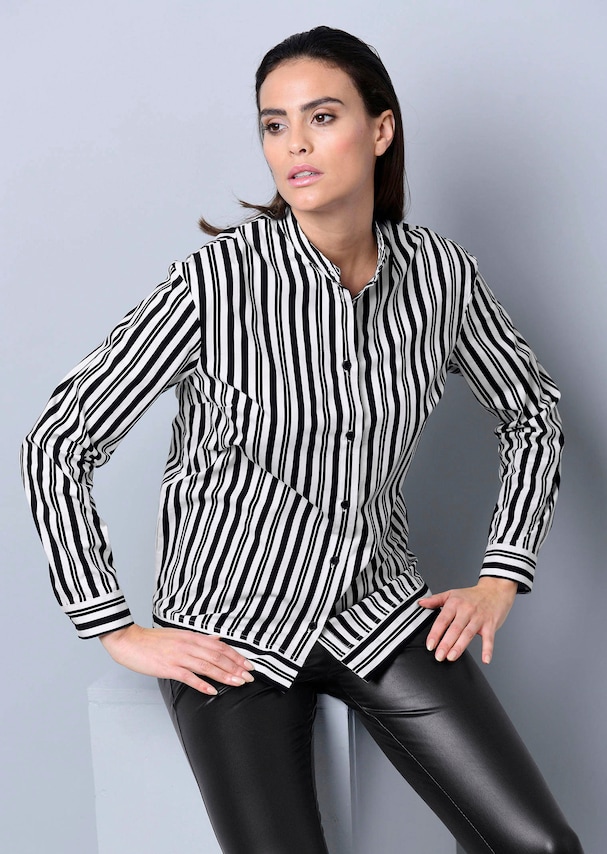 Streifenbluse mit Knopfleiste 3