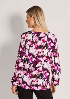 Viskose-Bluse mit Rundhalsausschnitt thumbnail 3