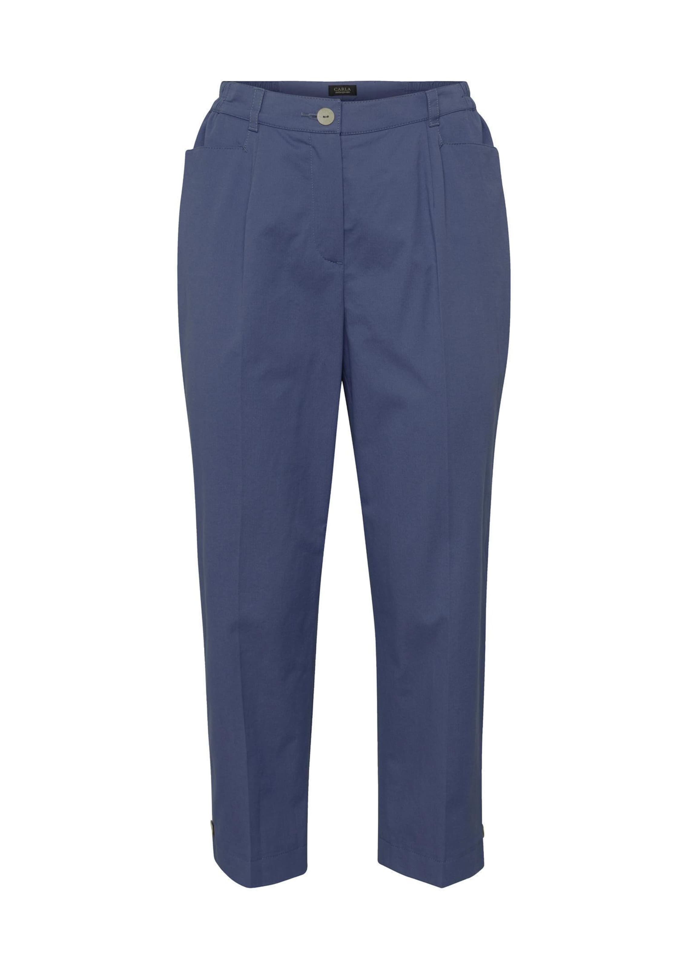 Pantalon 3/4 CARLA en coton Pima - bleu - Gr. 225 de Goldner Fashion