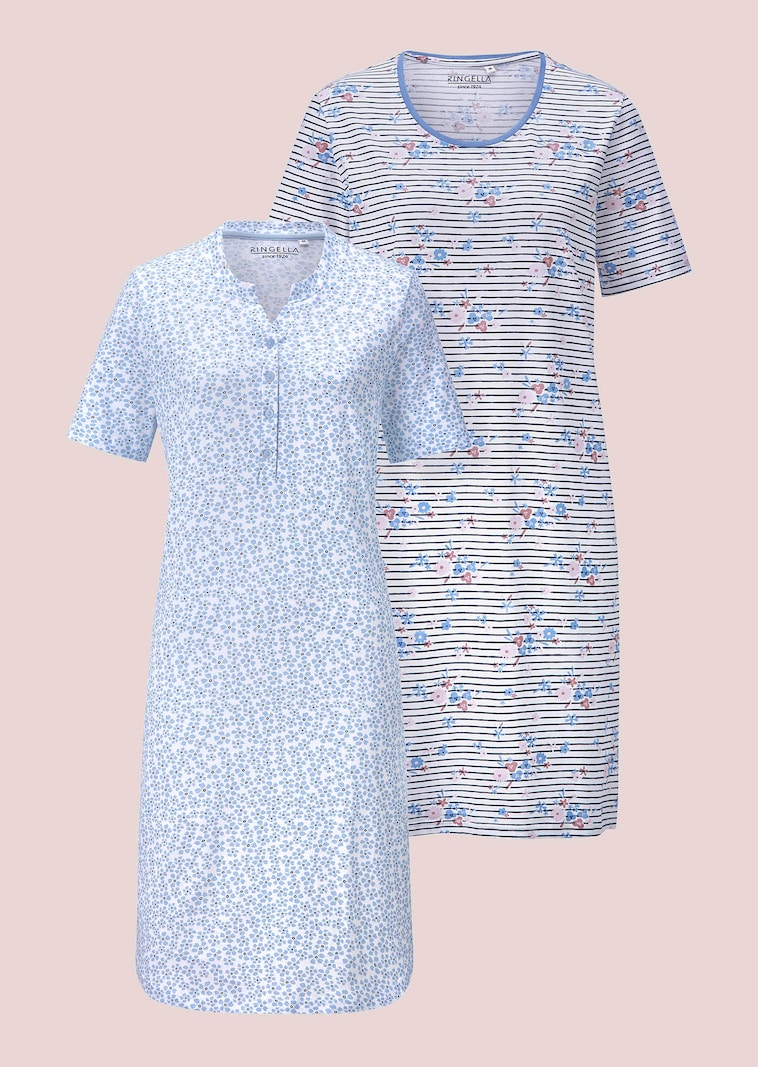 Lot de 2 chemises de nuit en pur coton
