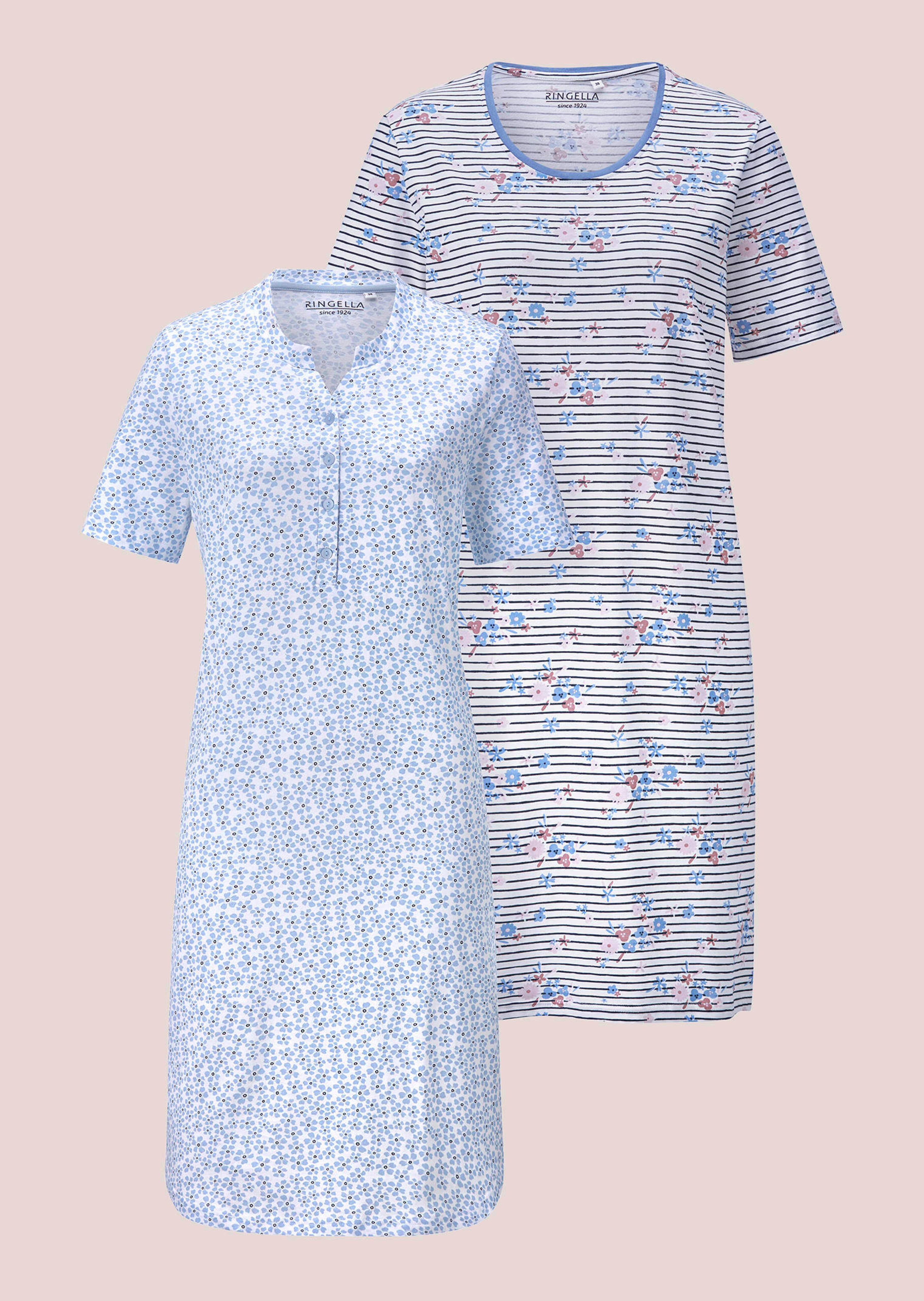 Lot de 2 chemises de nuit en pur coton