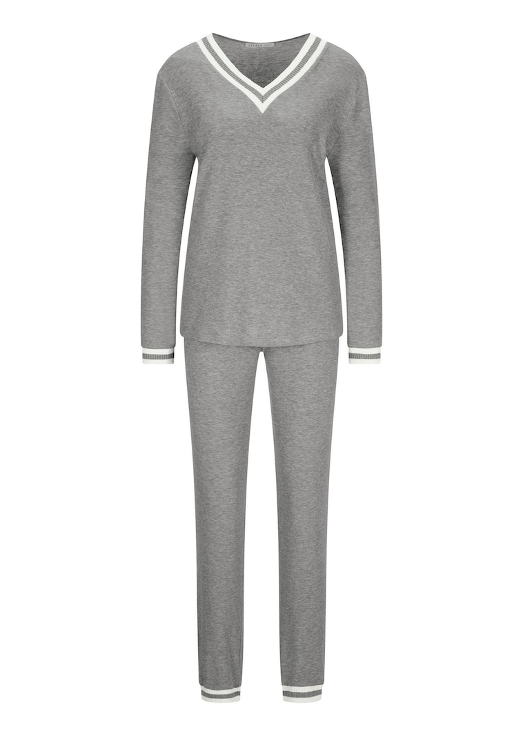 Pyjama mit großem V-Ausschnitt