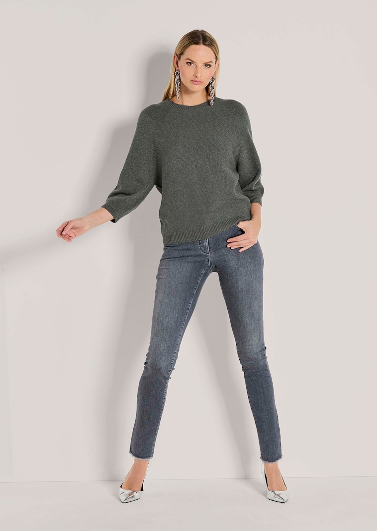 Pullover mit Perlfangmuster