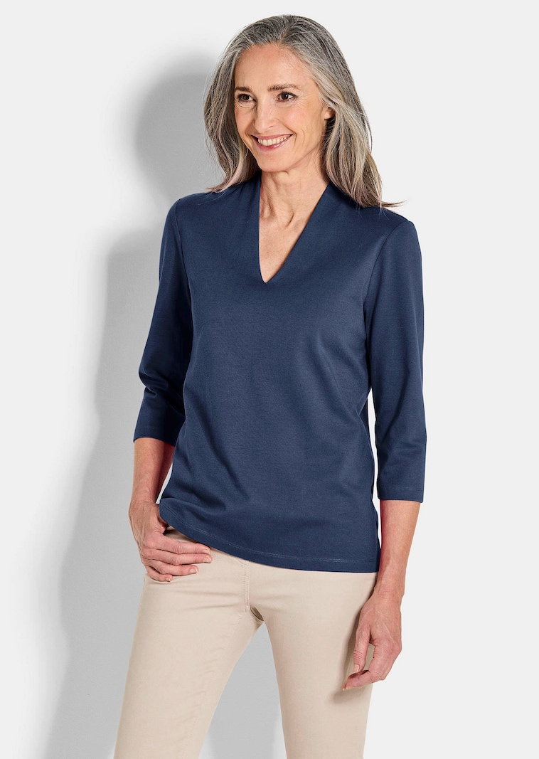 Basic-Shirt aus Interlock-Jersey