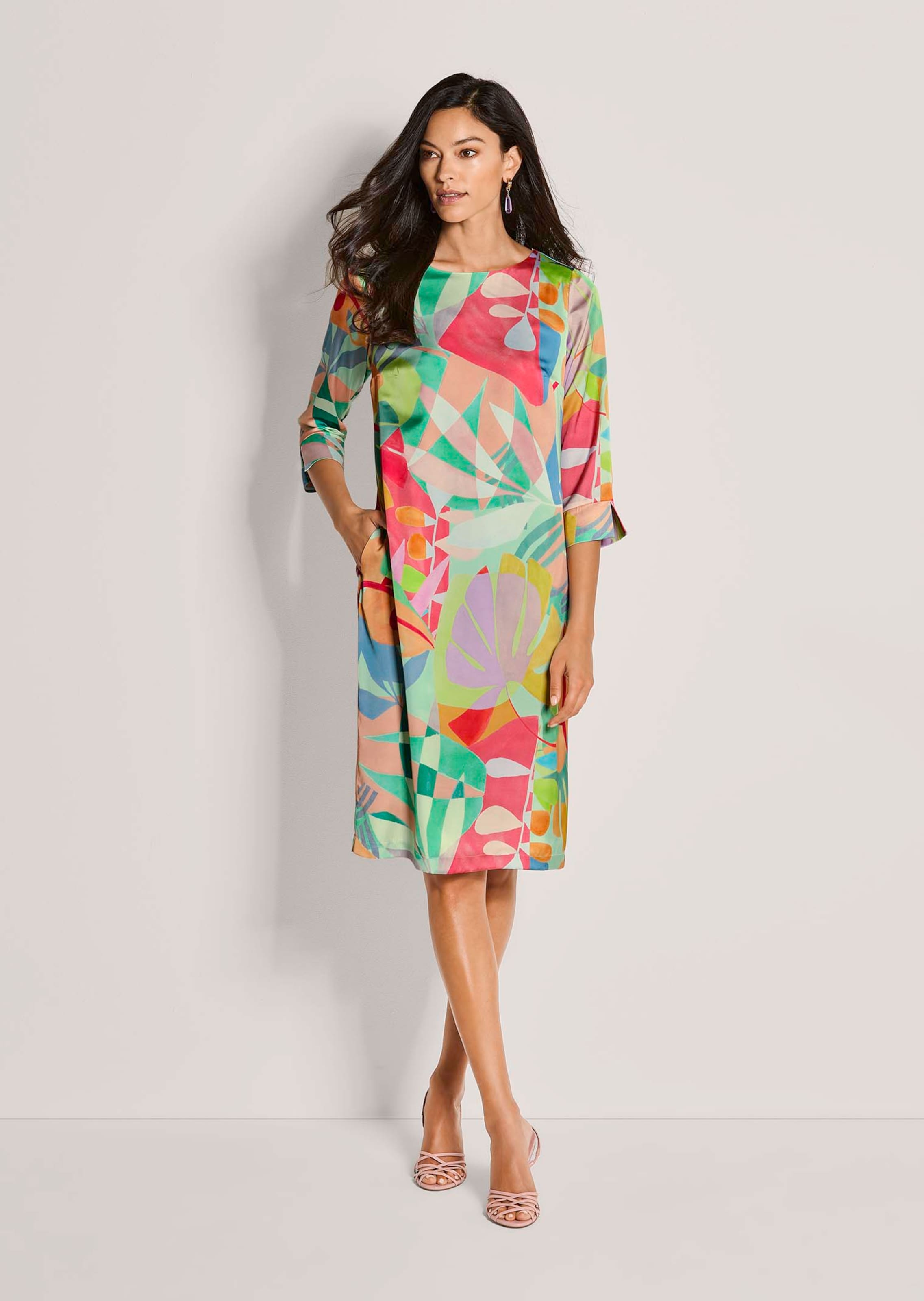 Patterned H-line dress