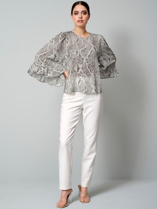 Bluse mit Volant am Ärmel 1
