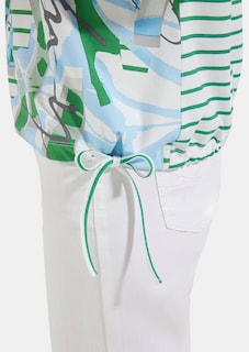 Baumwollshirt mit Tunnelzug am Saum thumbnail 5