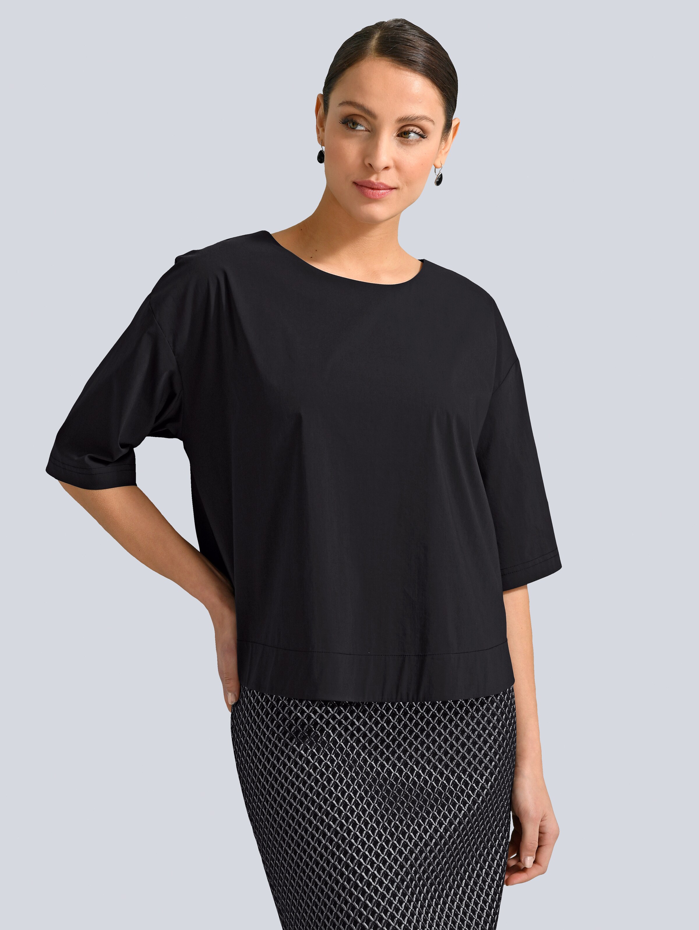 Bluse in modischer Boxy-Form