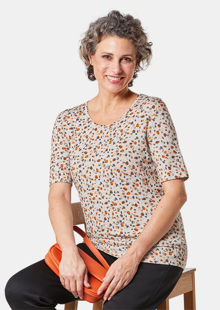 Druckshirt mit Rundhals und ½-Arm