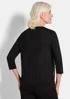 Stretchbequemes Blusenshirt mit schimmerndem Druck thumbnail 3
