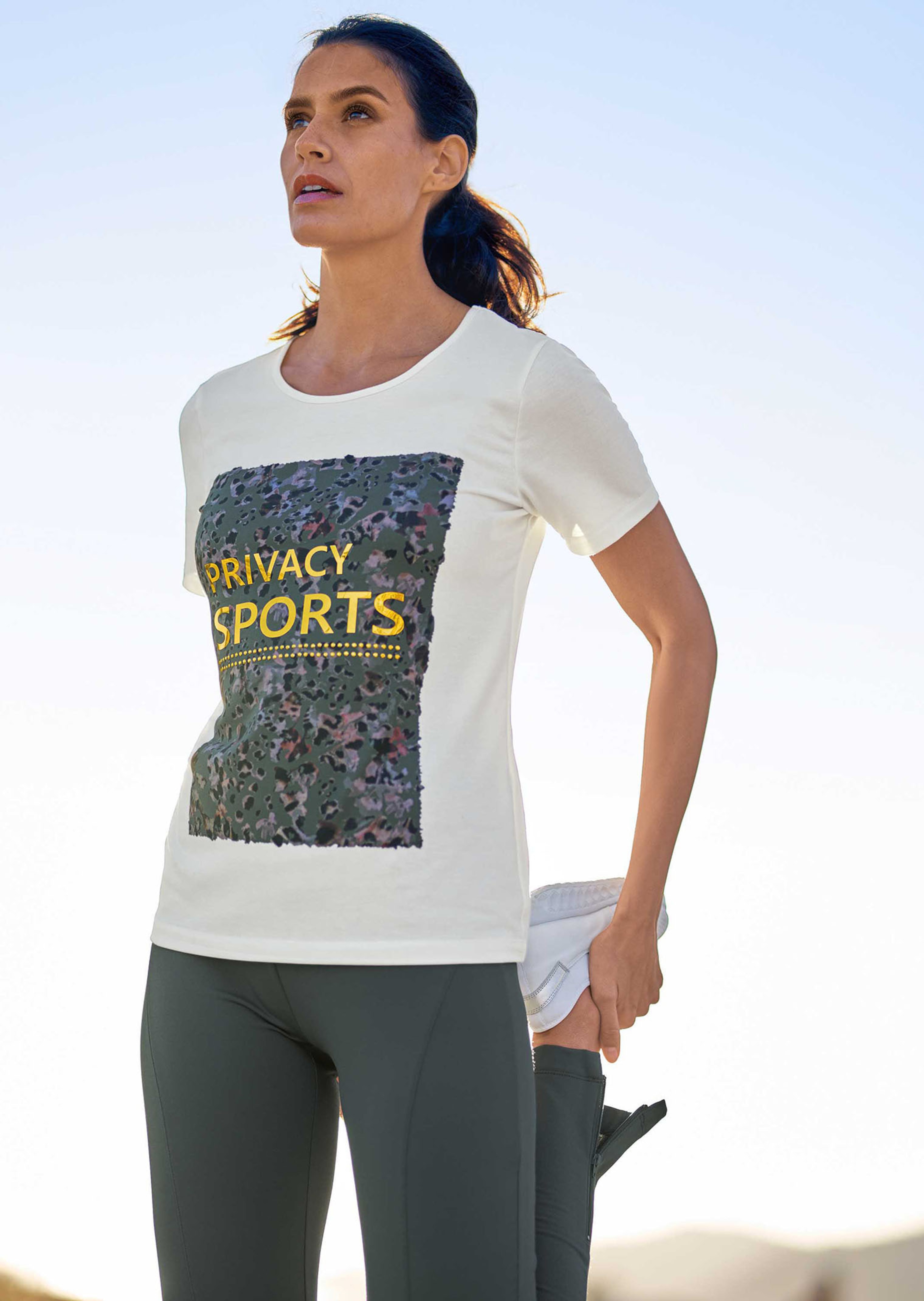 Leo-Shirt mit funkelndem Logo-Print