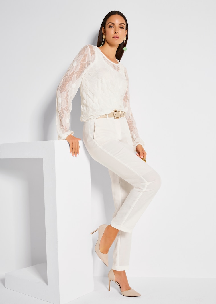 Transparentes Spitzenshirt