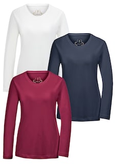 Basic Langarmshirts - 3er-Pack thumbnail 6