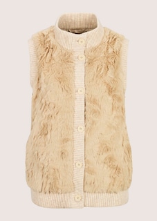 Gilet en fourrure synthétique avec col montant thumbnail 6