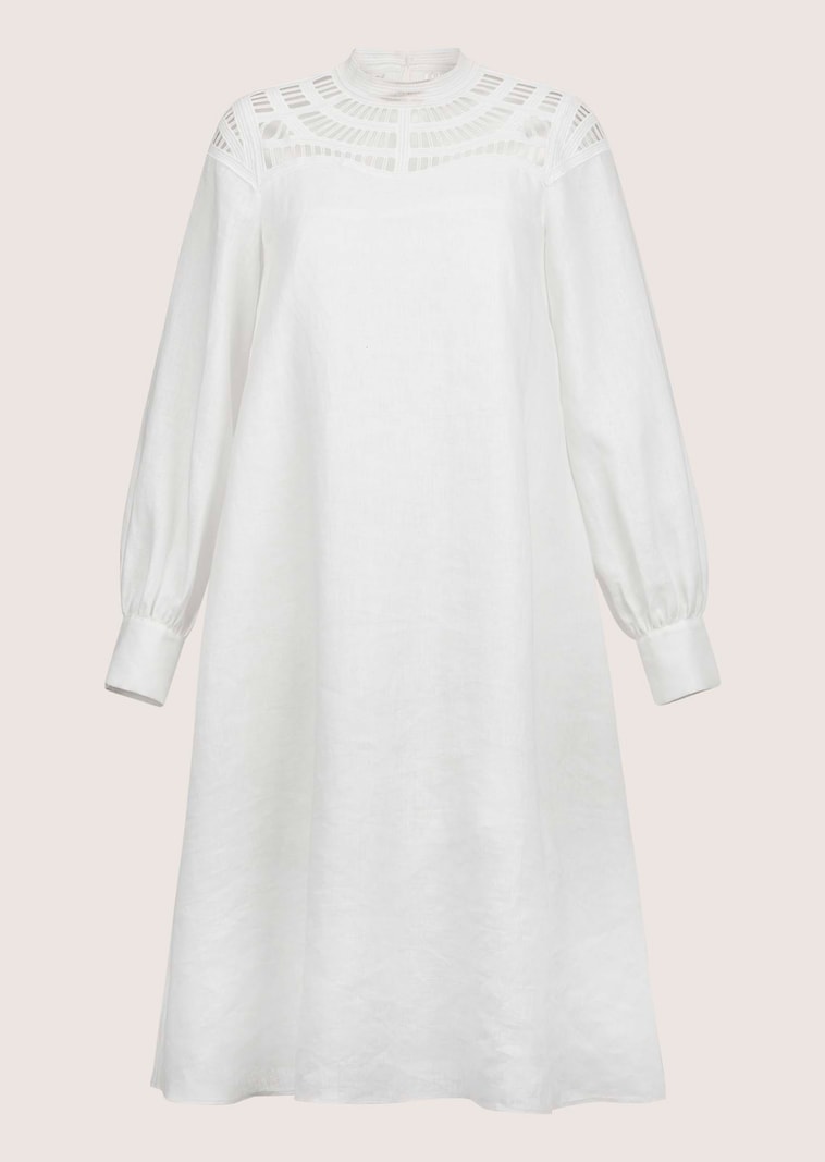 Leinenkleid mit Spitze
