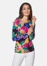 Der Rundhals-Pullover mit farbenfrohem Druck thumbnail 1