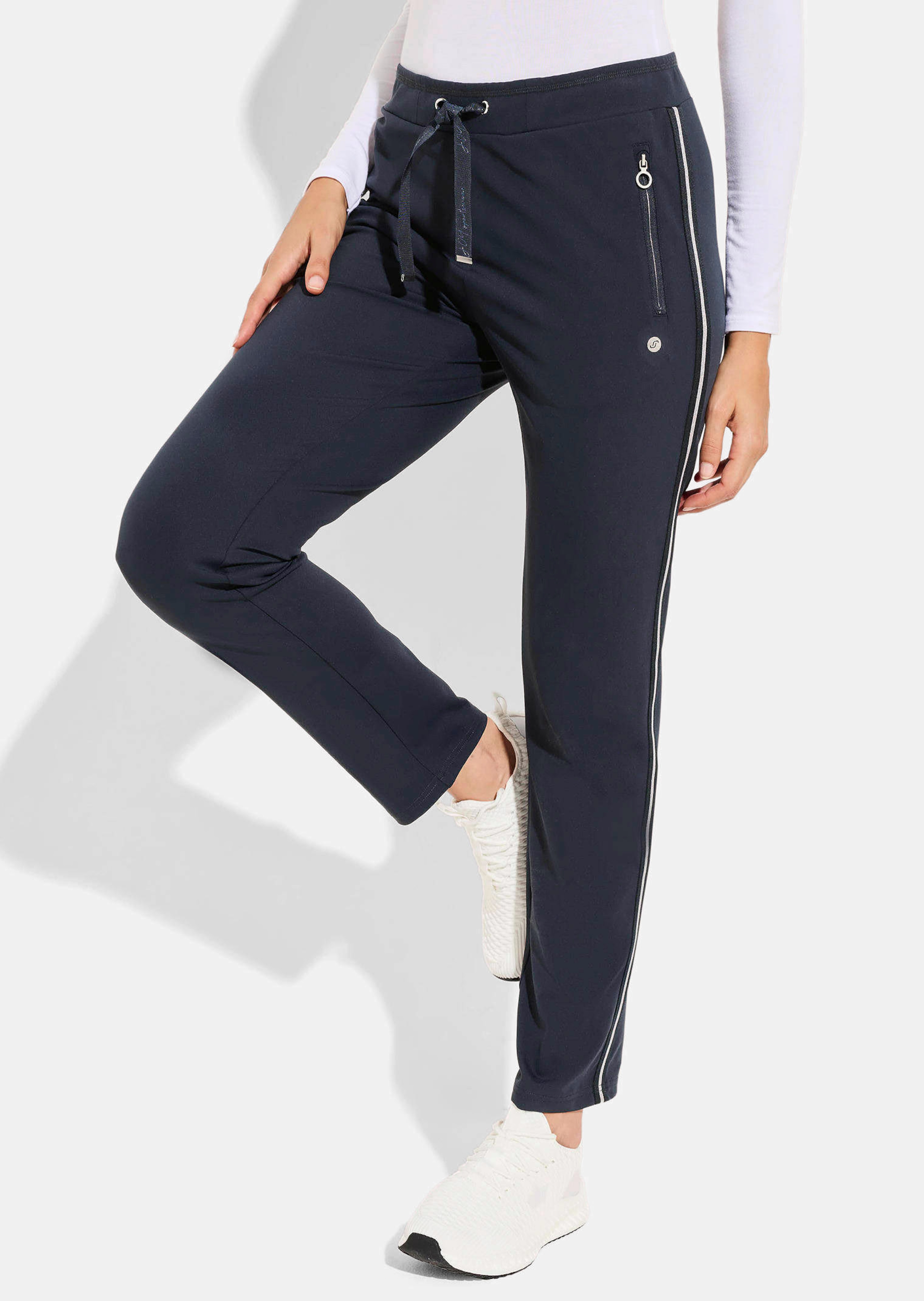 Freizeithose mit Glanzstreifen