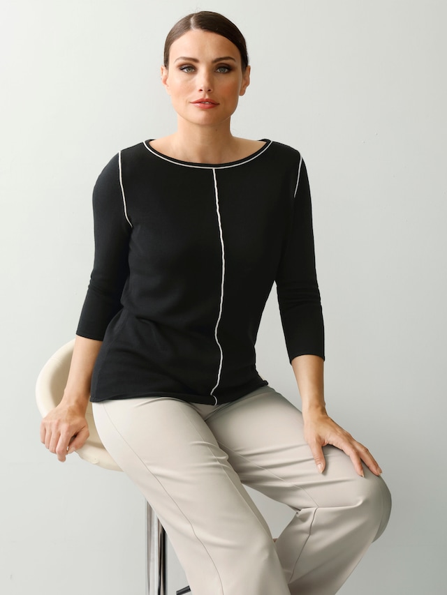 Pullover mit Kontrast-Details 3