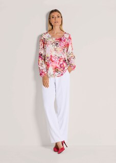 Bluse mit Blumen und Leo Print thumbnail 2