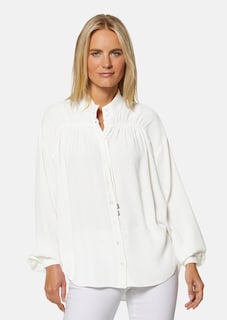 Stand-up collar blouse with a sophisticated extra thumbnail 1