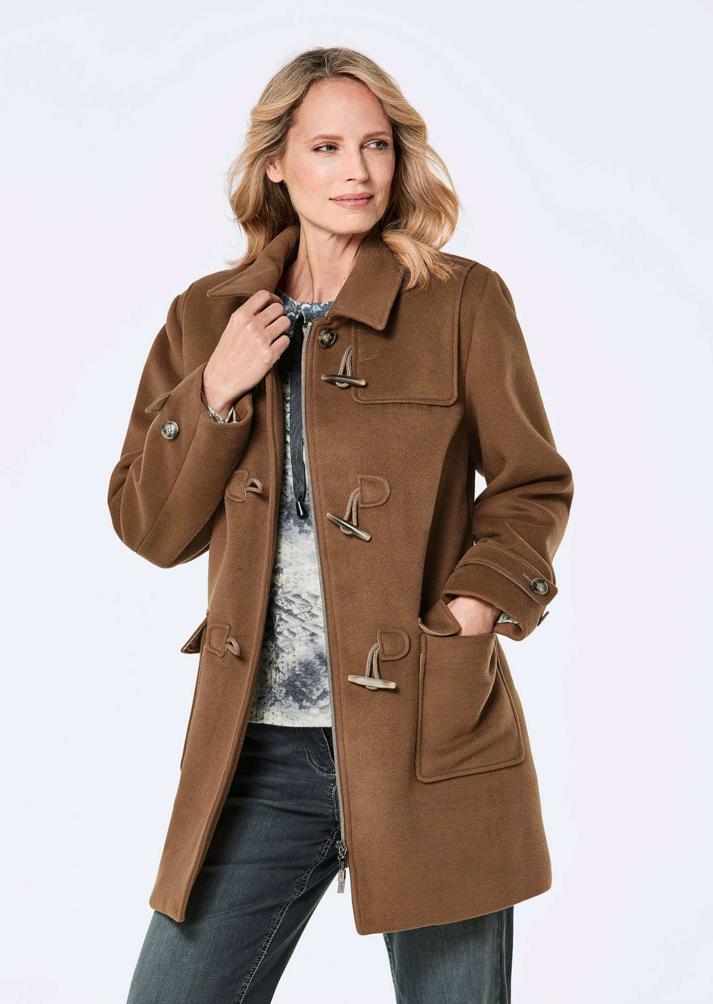 Duffelse coat in klassieke stijl