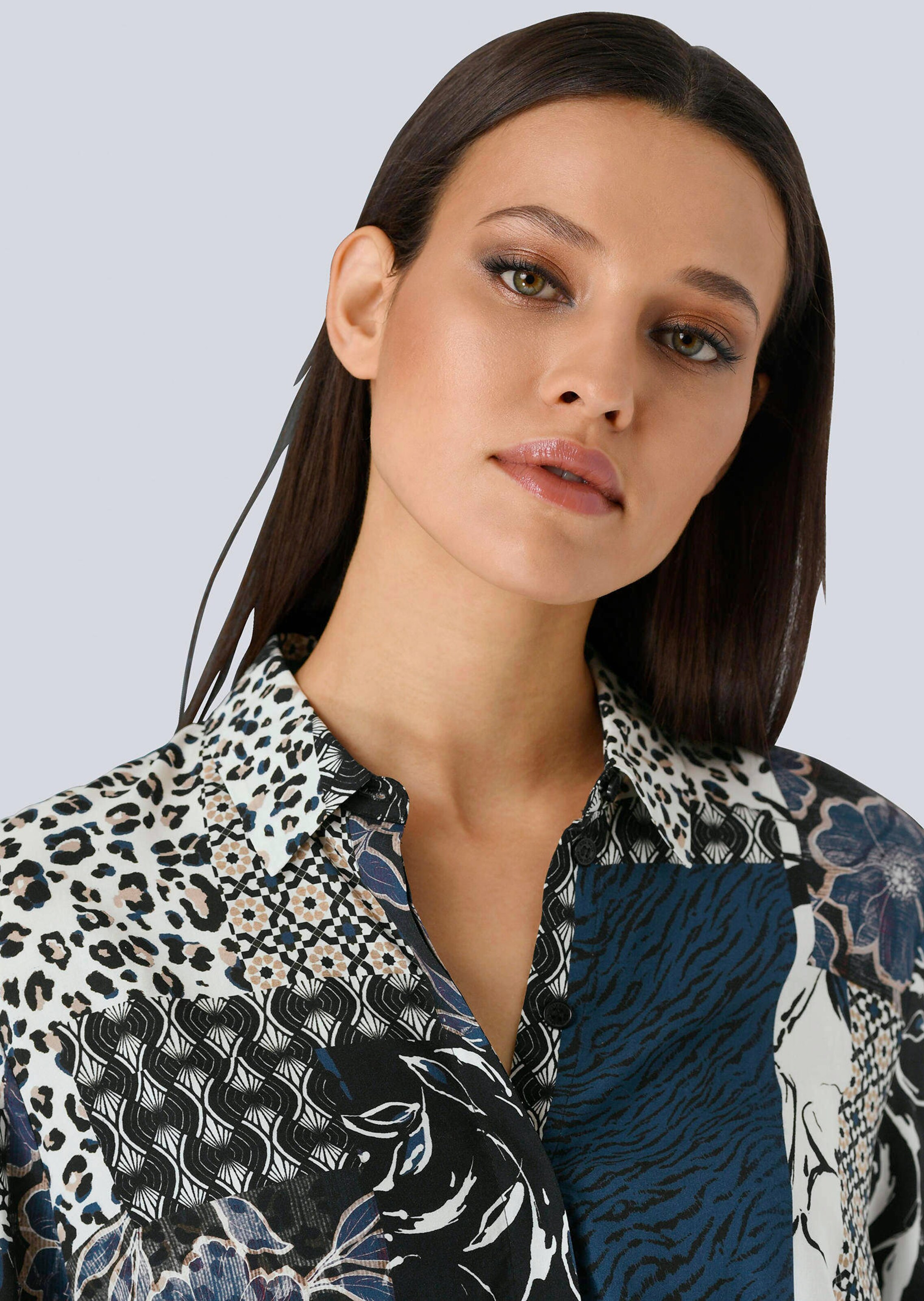 Bluse mit Patchwork-Druck 3