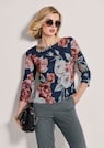 Kaschmir-Pullover mit modischem Blumenprint thumbnail 4