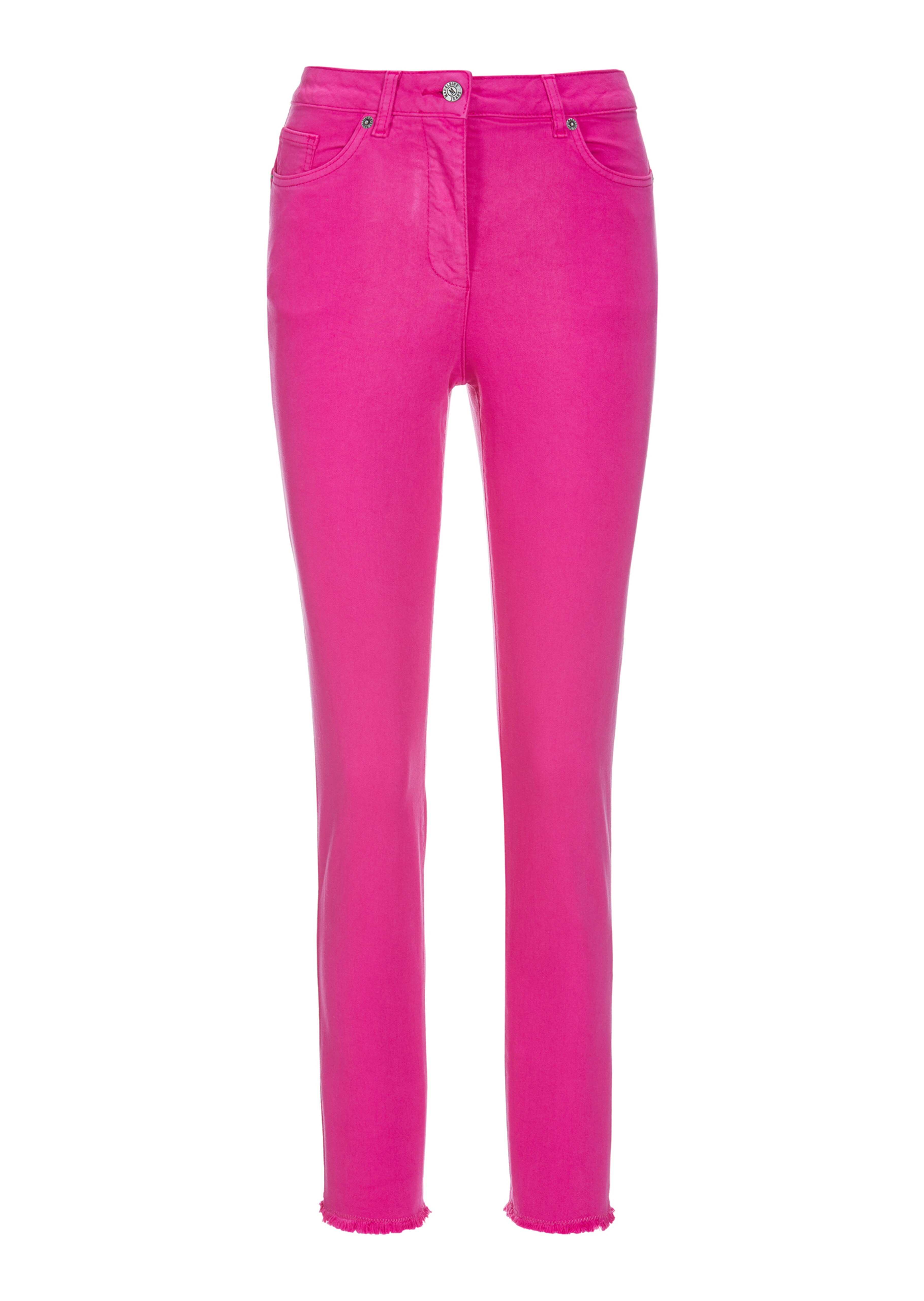 Jeans mit feinem Fransensaum
