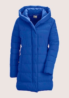 Lange Steppjacke mit Kapuze thumbnail 6