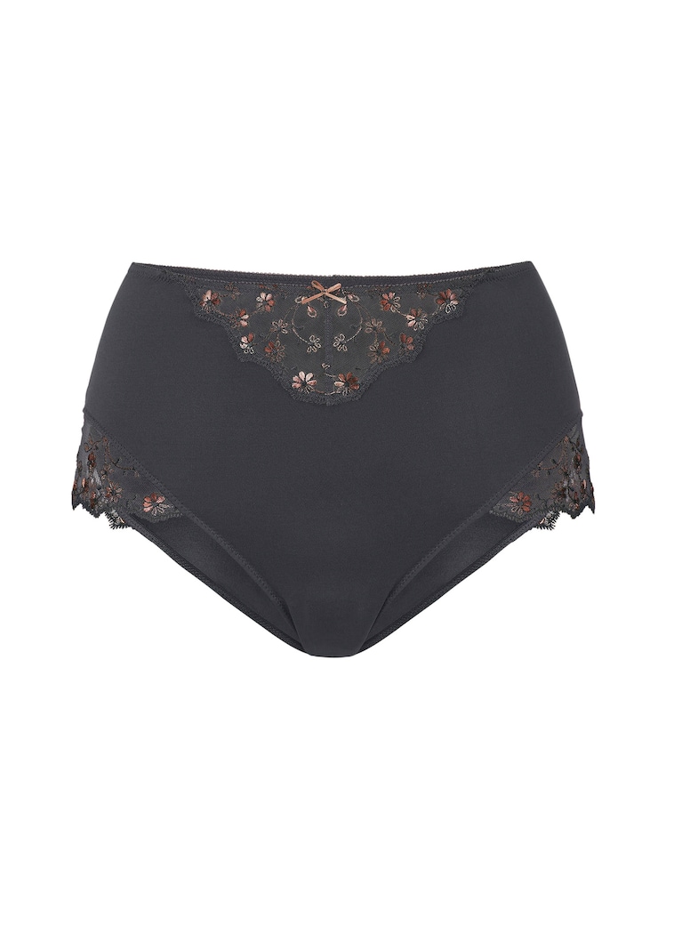 Slip avec dentelle brodée fleurie