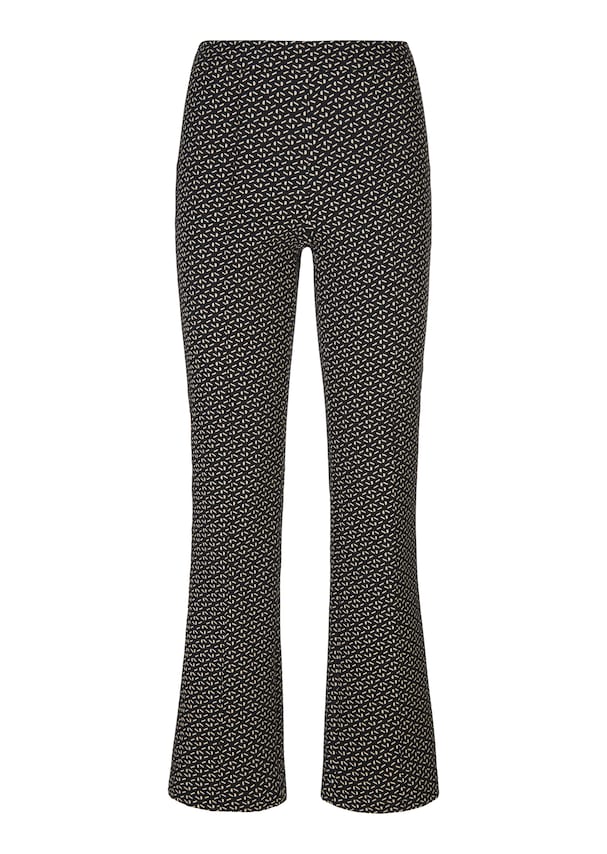 Stretch trousers in a flared 7/8 length