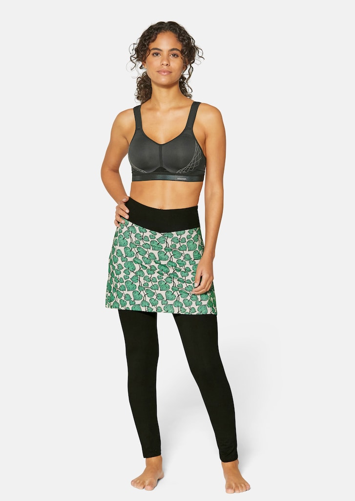 Yoga trousers with skirt 1