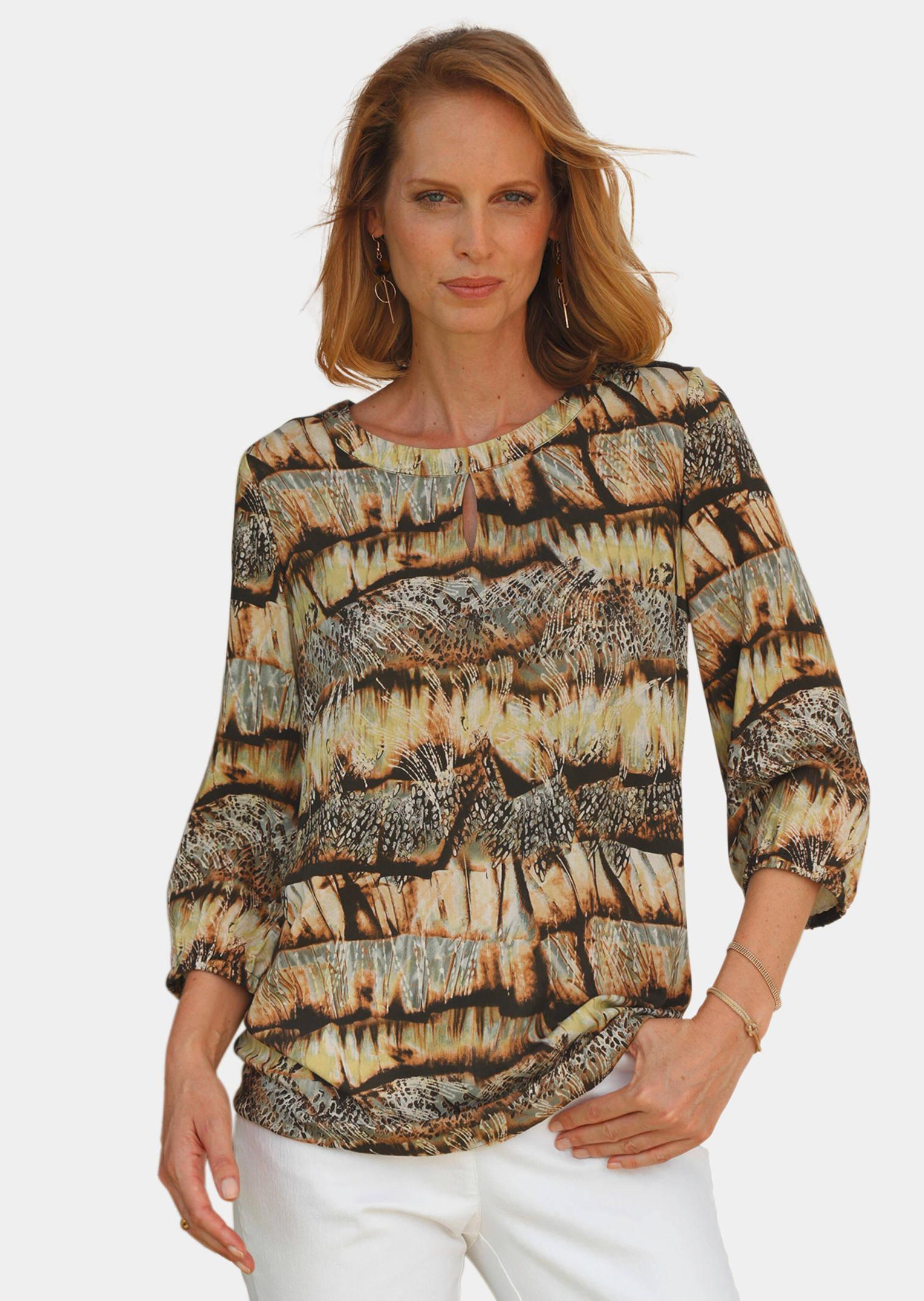 Druckbluse aus fließendem Material