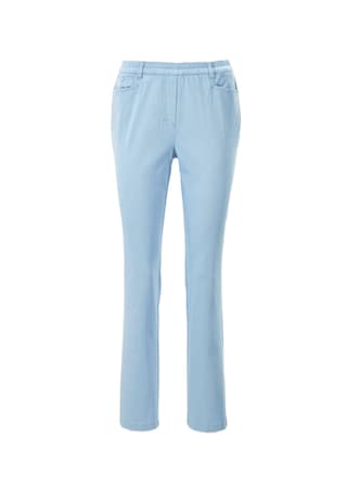 bleu clair Pantalon léger en coton LOUISA