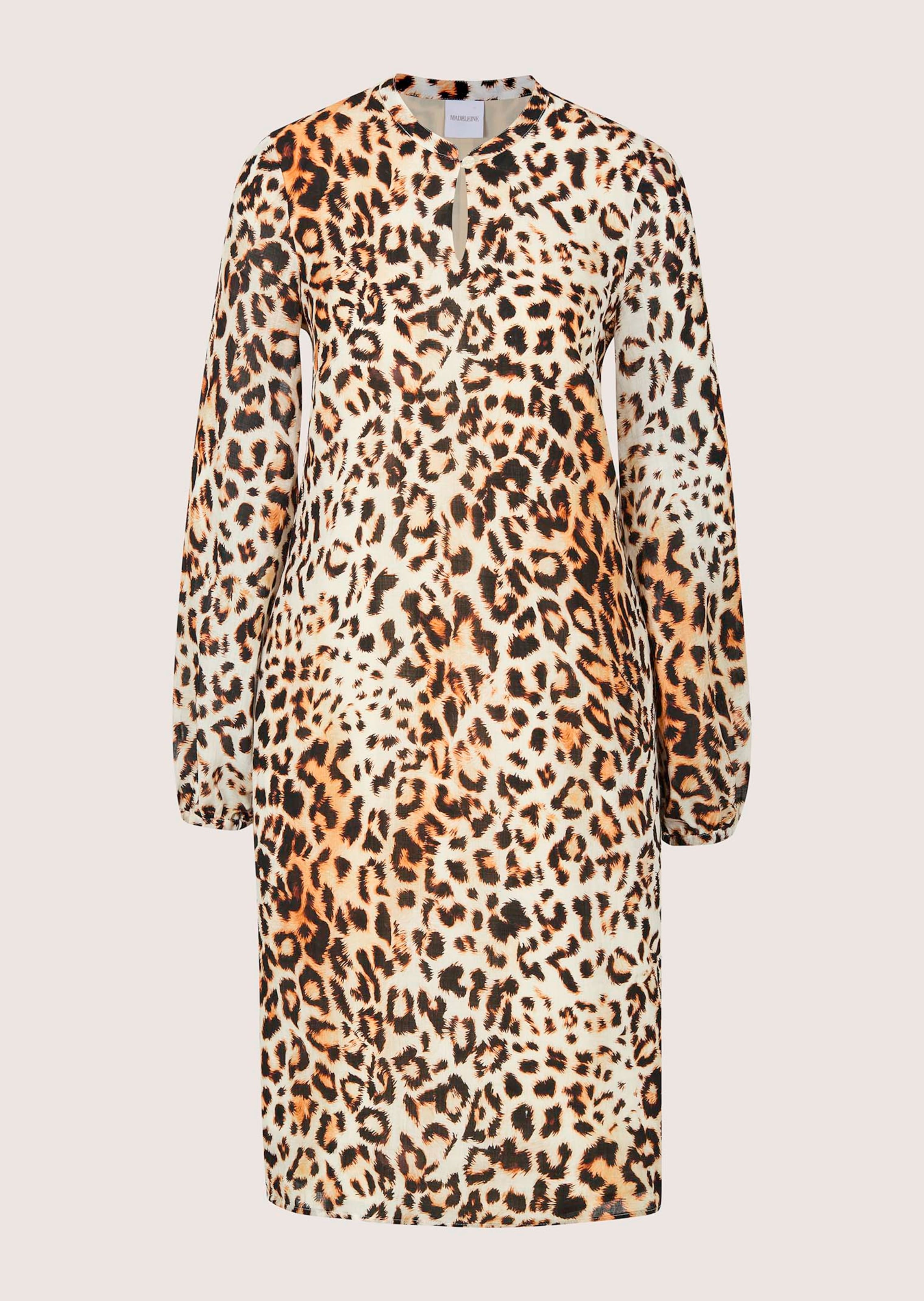 Leo-Kleid mit Leinen