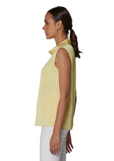 Ärmellose Satin-Bluse mit umgeschlagenem Kragen thumbnail 4